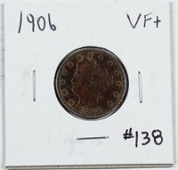1906  Liberty Nickel   VF