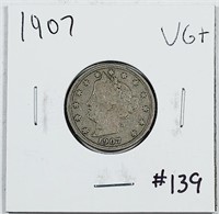 1907  Liberty Nickel   VG+