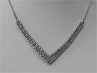 Sterling Silver & Diamond Necklace