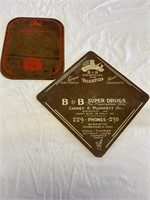 Phillips 66 and B & B Drugs  cutting boards.