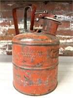 Vintage 1 Gallon Fuel Can, Justrite Mfg. Chicago