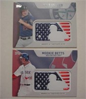 Two 2017 Topps Independence Day Patch cards: