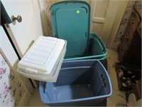Assorted storage totes