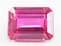 14.60ct Emerald Cut Pink Natural Garnet Pyrope GGL