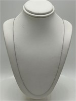 14K White Gold 18" Chain Necklace