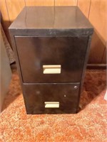 2 Drawer Black Filing Cabinet