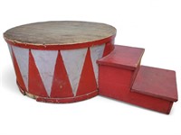 Early 20th C. Painted Wood Circus Podium