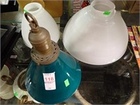 3 GLASS LAMPSHADES