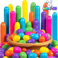 600 Pcs, 2.4 Plastic Easter Eggs, Colorful.