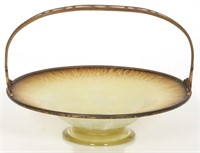 Tiffany Favrile Gold Pastel Glass Basket