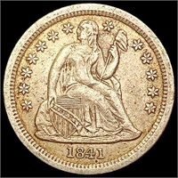 1841 Seated Liberty Dime NEARLY UNCIRCULATED