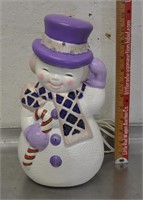 Ceramic light up snowman decor, tested