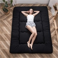 $100  MAXYOYO Floor Mattress  4 Queen  Black