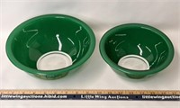 PYREX Glass Mixing Bowls-Forest Green #322/323