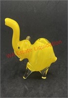 Glass pipe yellow elephant (living room