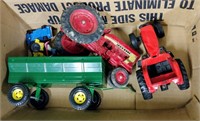 BOX OF TOYS - JOHN DEERE & OTHERS