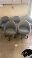 Cloth Chairs On Casters (5)