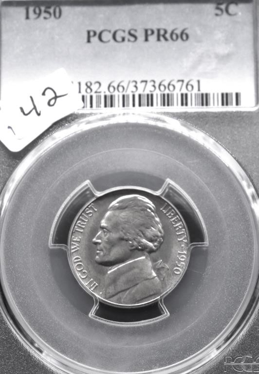 1950 PCGS PF66 JEFFERSON NICKEL