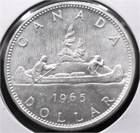 1965 CHOICE BU CANADA SILVER DOLLAR