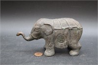 Antique Cast Iron Asian Elephant Statuette