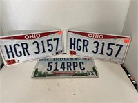 Lot of 3 License Plates