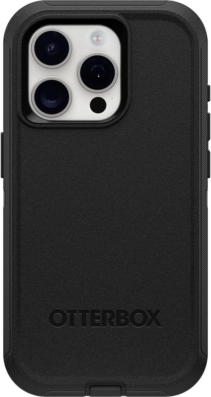 OtterBox iPhone 15 Pro Case - BLACK  holster clip