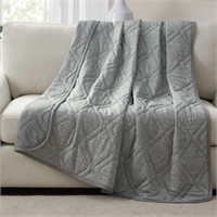 60" x 70" Brookstone Cooling Throw Blanket, Grey