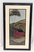 Framed Warren Kimble Red Barn Print