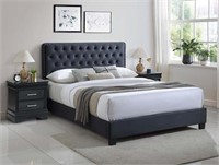 CM5091 Queen Ezra Bed with Nailhead Black