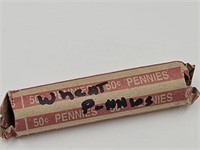 Roll of Wheat Penny Coins