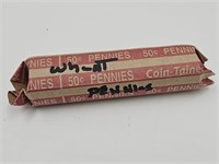 Roll of Wheat Penny Coins