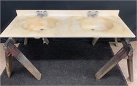 Used Double Sink - Small Chips/Saw Horses