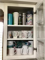 Assorted coffee cups, and other drinkware