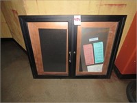 32" X 42" 2-DOOR GLASS WALL CABINET W/KEY