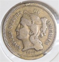 1868 3-Cent Nickel VF