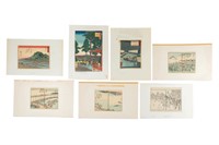 SEVEN JAPANESE WOODBLOCK PRINTS BY HIRONSHIGE III