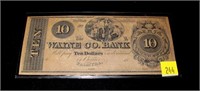 $10 Obsolete bank note, Wayne County Bank of