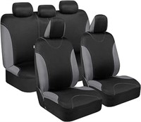 BDK OS-334-CC Charcoal Trim Black Car Seat Covers