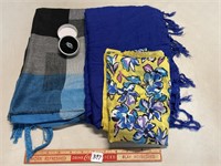 PRETTY LOT OF SCARFS AND COSTUME RING
