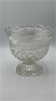 8" Crystal Diamond Point Compote