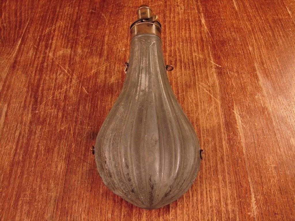 Very fine Pewter gourd style powder  flask
