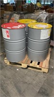 3 EMPTY 55gal METAL DRUMS. HAD FOAM CHEMICAL