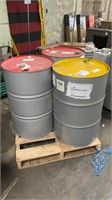 3 EMPTY 55gal METAL DRUMS. HAD FOAM CHEMICAL