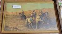 VTG. HORSE PICTURE WITH RIDERS