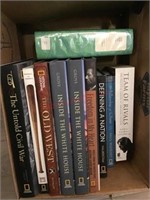 BOX W/ OLD WEST/ CIVIAL WARE AND WHITEHOUSE BOOKS