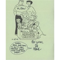 Bill Keane signed  "Family Circus" flyer