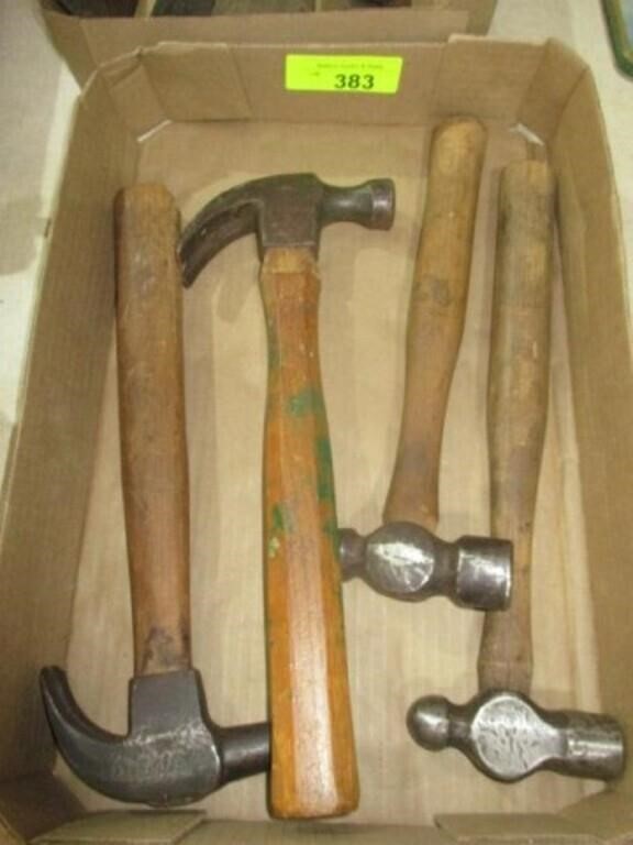 4 old hammers