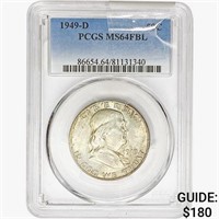 1949-D Franklin Half Dollar PCGS MS64 FBL