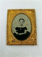 Ambrotype of a young girl with a necklace