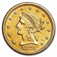 1878 $2.50 Liberty Gold Quarter Eagle AU